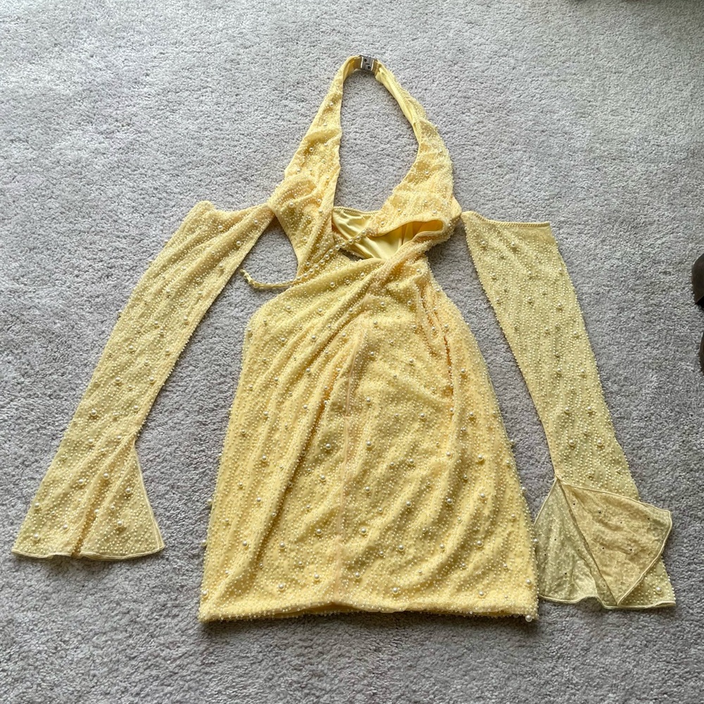 Oh Polly Yellow Mini Dress